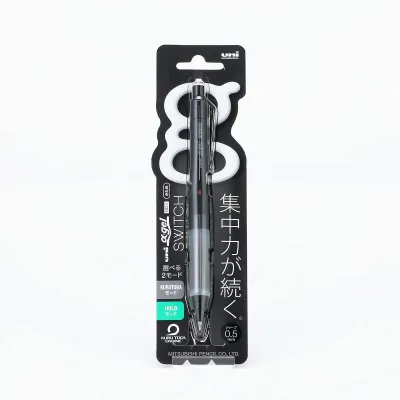 UNI Mitsubishi Mechanical Pencil Alpha Gel Switch 0.5 Dark Black